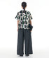 Contrasting Print Blouse